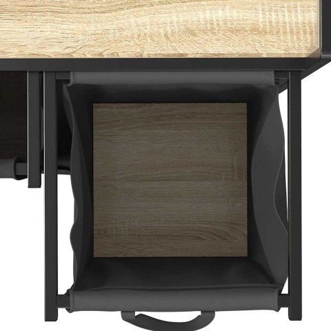 KOSZ NA PRANIE 3 PRZEGRODY Z PÓŁKĄ DĄB SONOMA