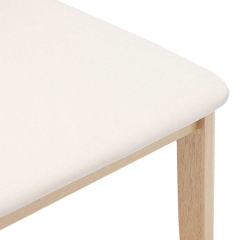 KRZESŁA DO JADALNI Z PODUSZKAMI 2 SZT. LITE DREWNO KAUCZUKOWE