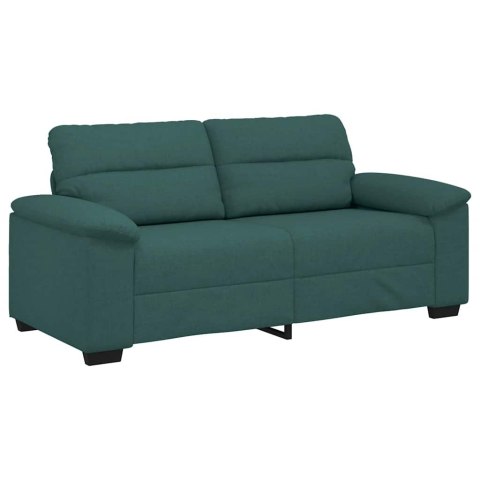 VidaXL Sofa 2-osobowa, ciemnozielona, 140 cm, tkaniną