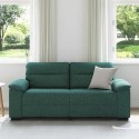 VidaXL Sofa 2-osobowa, ciemnozielona, 140 cm, tkaniną
