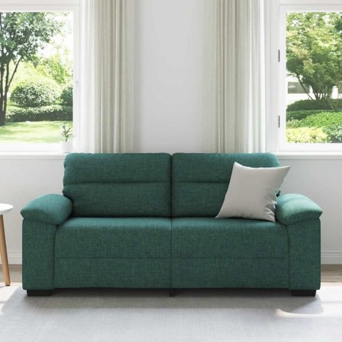 VidaXL Sofa 2-osobowa, ciemnozielona, 140 cm, tkaniną