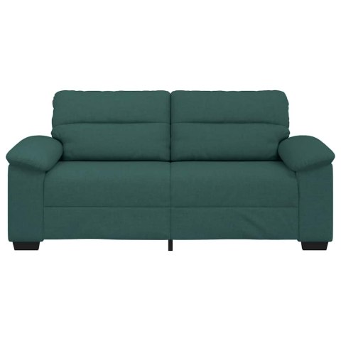 VidaXL Sofa 2-osobowa, ciemnozielona, 140 cm, tkaniną