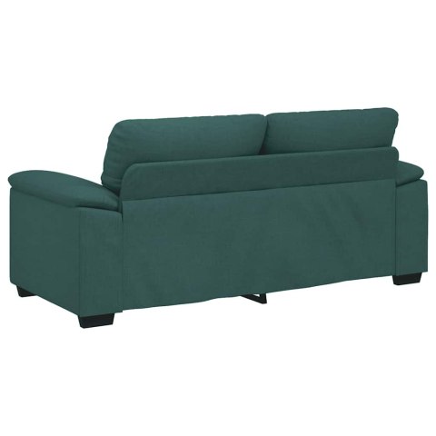 VidaXL Sofa 2-osobowa, ciemnozielona, 140 cm, tkaniną
