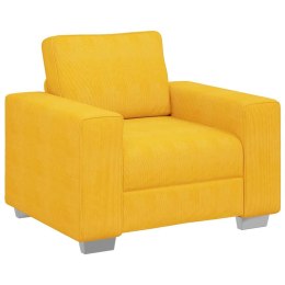 VidaXL Sofa Fotel Jasnożółty 60 cm Tkanina Corduroy