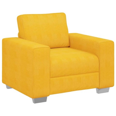 VidaXL Sofa Fotel Jasnożółty 60 cm Tkanina Corduroy