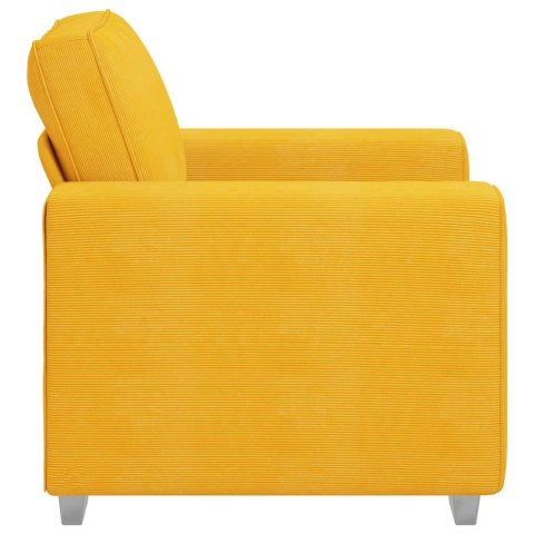 VidaXL Sofa Fotel Jasnożółty 60 cm Tkanina Corduroy