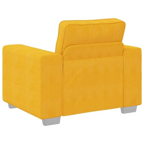VidaXL Sofa Fotel Jasnożółty 60 cm Tkanina Corduroy