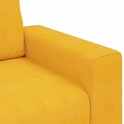 VidaXL Sofa Fotel Jasnożółty 60 cm Tkanina Corduroy