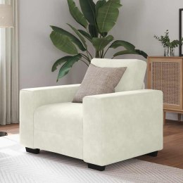 SOFA FOTEL KREMOWY 60CM AKSAMIT