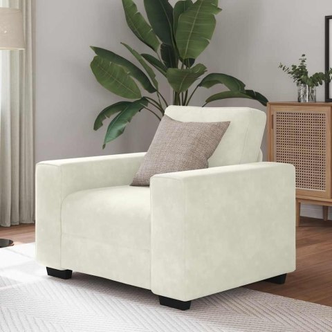 SOFA FOTEL KREMOWY 60CM AKSAMIT