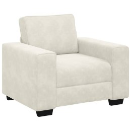 SOFA FOTEL KREMOWY 60CM AKSAMIT
