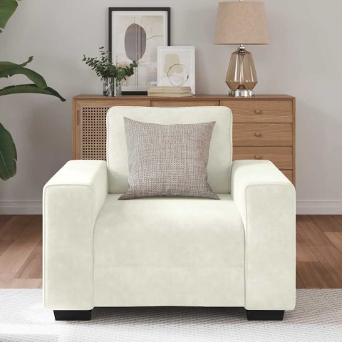 SOFA FOTEL KREMOWY 60CM AKSAMIT