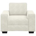 SOFA FOTEL KREMOWY 60CM AKSAMIT