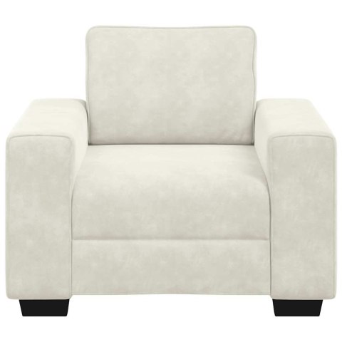 SOFA FOTEL KREMOWY 60CM AKSAMIT