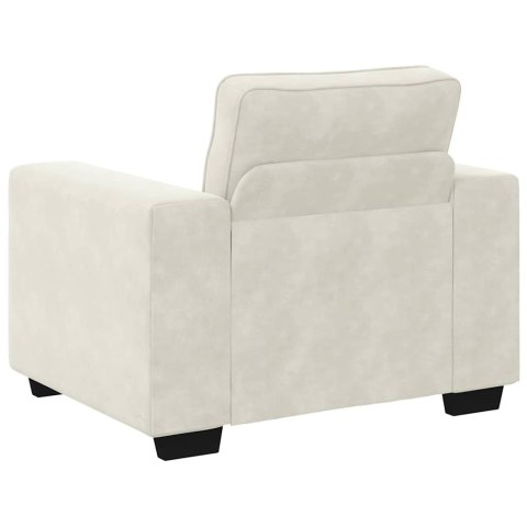 SOFA FOTEL KREMOWY 60CM AKSAMIT