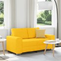 VidaXL Sofa dwuosobowa jasnożółta 120 cm Tkanina sztruksowa