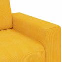 VidaXL Sofa dwuosobowa jasnożółta 120 cm Tkanina sztruksowa