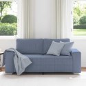 VidaXL Sofa dwuosobowa, niebieska, 140 cm, tkanina sztruksowa