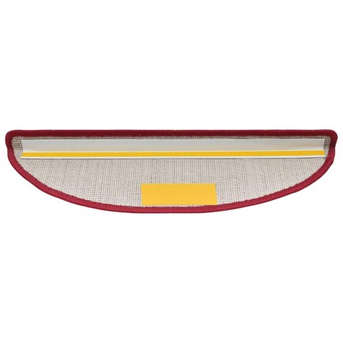 VidaXL Maty na schody 30 szt. Bordowo-czerwone 56x17x3 cm