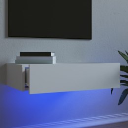 SZAFKA TELEWIZYJNA Z LED BIAŁA 60X35X15,5CM