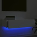 SZAFKA TELEWIZYJNA Z LED BIAŁA 60X35X15,5CM