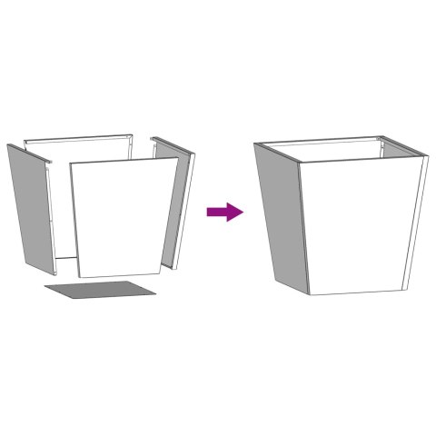 DONICZKA OGRODOWA 40X40X40CM STAL KORTENOWSKA