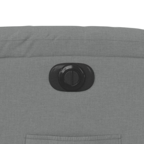 ELEKTRYCZNY FOTEL ROZKŁADANY JASNOSZARY OBITY TKANINĄ