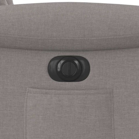 ELEKTRYCZNY FOTEL ROZKŁADANY KOLOR TAUPE OBITY TKANINĄ