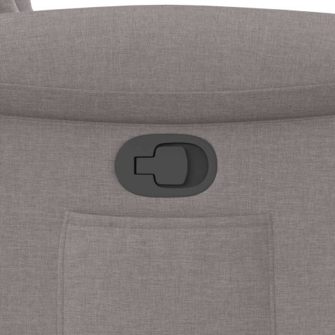 PODNOSZONY FOTEL ROZKŁADANY KOLOR TAUPE OBITY TKANINĄ