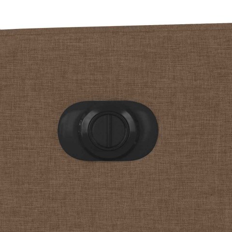 ROZKŁADANY FOTEL MASUJĄCY ELEKTRYCZNY BRĄZOWY TKANINA