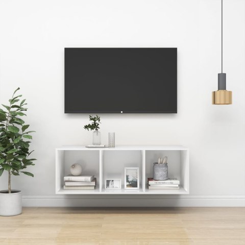 WISZĄCA SZAFKA POD TV BIAŁA 37X37X107CM
