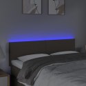 ZAGŁÓWEK DO ŁÓŻKA Z LED TAUPE 144X5X78/88CM TKANINA
