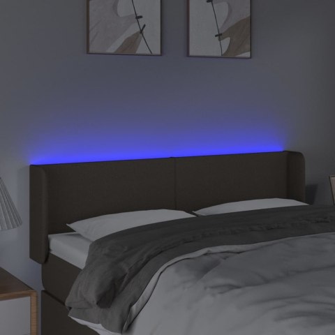 ZAGŁÓWEK DO ŁÓŻKA Z LED TAUPE 147X16X78/88CM TKANINA