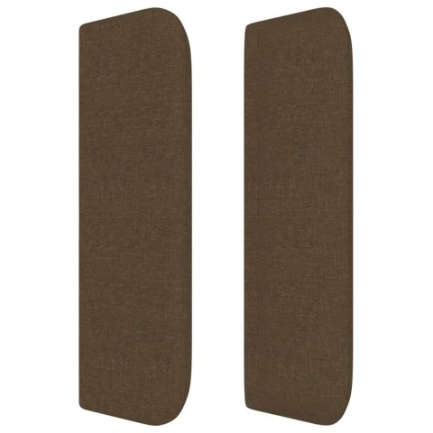 VidaXL Zagłówek uszak, ciemnobrązowy, 147x16x78/88 cm, tkanina