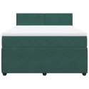 ŁÓŻKO KONTYNENTALNE Z MATERACEM CIEMNOZIELONE 140X200CM