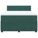 ŁÓŻKO KONTYNENTALNE Z MATERACEM CIEMNOZIELONE 140X200CM