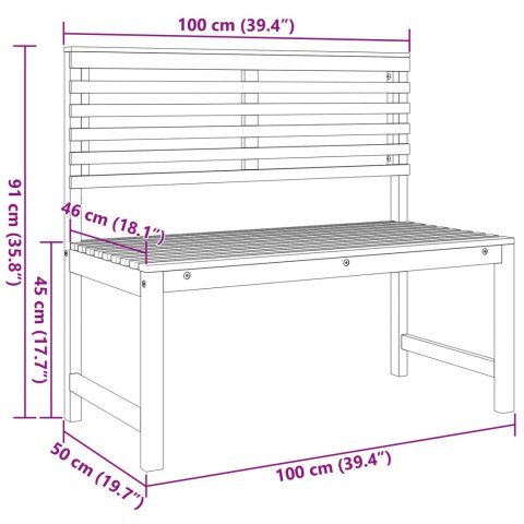 ZESTAW 3-CZĘŚCIOWY ŁAWKI OGRODOWEJ Z DREWNA AKACJOWEGO