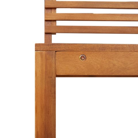 ZESTAW 5-CZĘŚCIOWY ŁAWEK OGRODOWYCH Z LITEGO DREWNA AKACJOWEGO