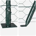 OGRODZENIE 1,4X10M ZIELONE + 7 SŁUPKÓW Ø32MM 78,5CM STAL PVC