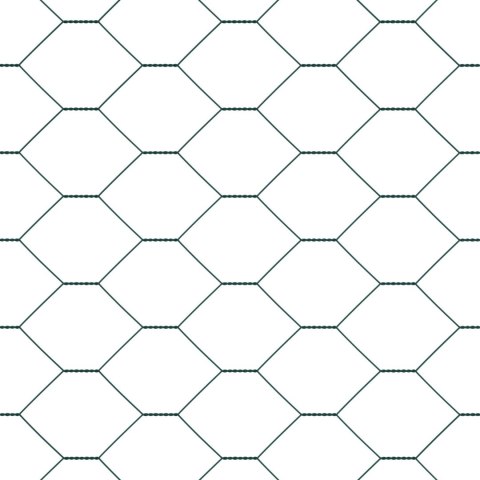 OGRODZENIE 1,4X10M ZIELONE + 7 SŁUPKÓW Ø32MM 78,5CM STAL PVC