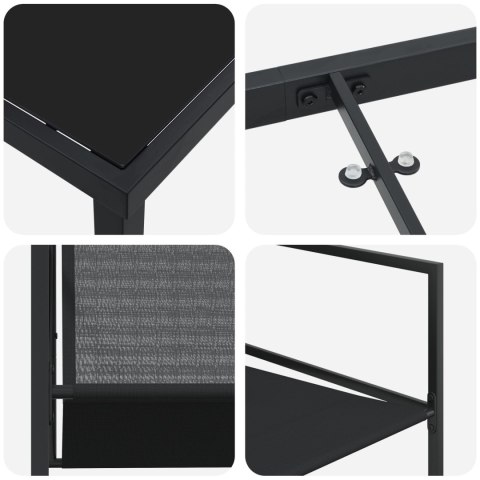 5-CZĘŚCIOWY ZESTAW OBIADOWY CZARNY Z TEXTILENE I STALI