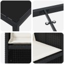 ZESTAW JADALNY 5-CZĘŚCIOWY Z PODUSZKAMI CZARNEGO POLIRATTANU