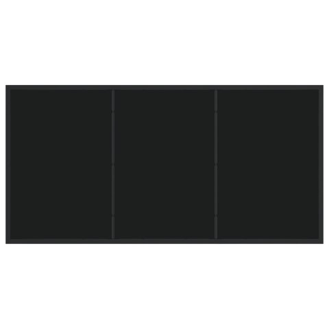 ZESTAW MEBLI OGRODOWYCH 5-CZĘŚCIOWY CZARNY POLIRATTAN