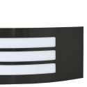 CZARNA LAMPA ŚCIENNA ZE STALI NIERDZEWNEJ IP44