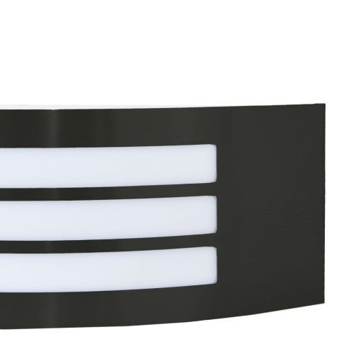 CZARNA LAMPA ŚCIENNA ZE STALI NIERDZEWNEJ IP44