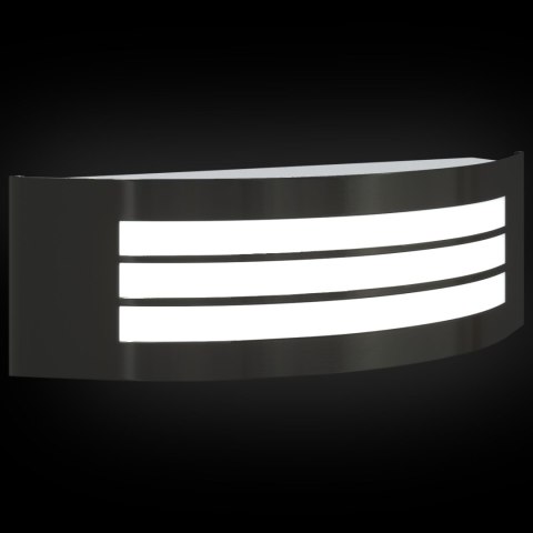 CZARNA LAMPA ŚCIENNA ZE STALI NIERDZEWNEJ IP44