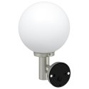 LAMPA ŚCIENNA 2 SZT. SREBRNA STAL NIERDZEWNA IP44