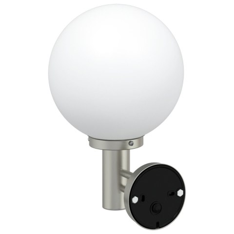 LAMPA ŚCIENNA 2 SZT. SREBRNA STAL NIERDZEWNA IP44