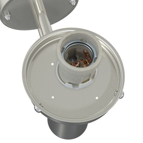 LAMPA ŚCIENNA 2 SZT. SREBRNA STAL NIERDZEWNA IP44