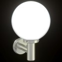 LAMPA ŚCIENNA 2 SZT. SREBRNA STAL NIERDZEWNA IP44